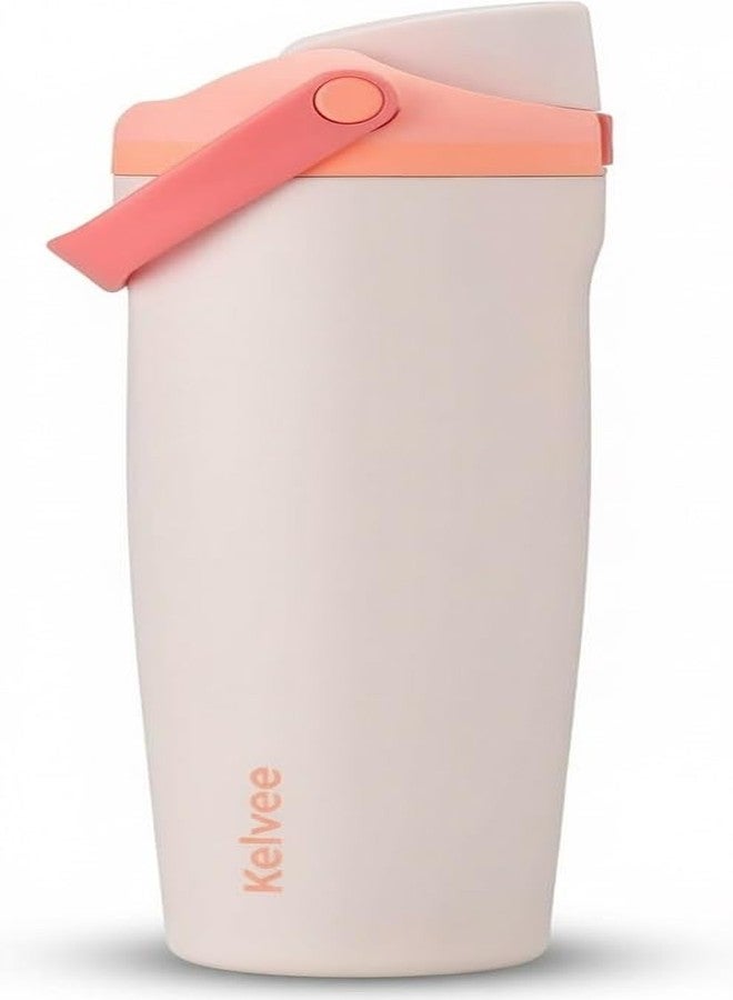 KELVEE كوب ماء معزول من الفولاذ المقاوم للصدأ سعة 900 مل من كيلفي فري سيب سواي، مزود بفوهة وماصة ثنائية الاتجاه، ومقبض دلو، مانع للتسرب وخالٍ من مادة BPA، مثالي للرياضة والسفر، مناسب للمدرسة والنادي الرياضي والأنشطة الخارجية (بنكهة الشربات الفوارة). - Image 1